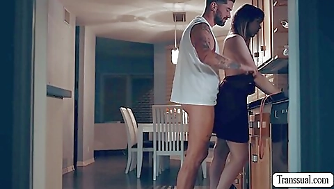 Slut Shemale Let Her Stepbro Bareback Her Ass